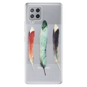 Odolné silikonové pouzdro iSaprio - Three Feathers - Samsung Galaxy A42