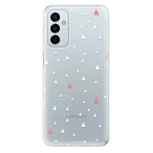 Odolné silikonové pouzdro iSaprio - Abstract Triangles 02 - white - Samsung Galaxy M23 5G