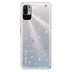 Odolné silikonové pouzdro iSaprio - Abstract Triangles 02 - white - Xiaomi Redmi Note 10 5G