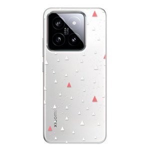 Odolné silikonové pouzdro iSaprio - Abstract Triangles 02 - white - Xiaomi 14