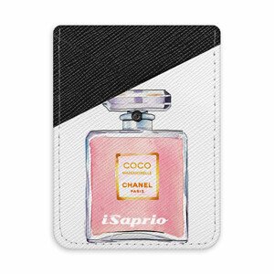 Pouzdro na kreditní karty iSaprio - Chanel Rose - tmavá nalepovací kapsa