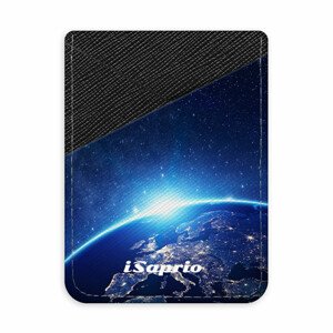 Pouzdro na kreditní karty iSaprio - Earth at Nigth - tmavá nalepovací kapsa