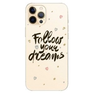 Plastové pouzdro iSaprio - Follow Your Dreams - black - iPhone 12 Pro