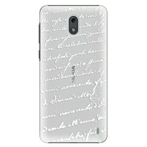 Plastové pouzdro iSaprio - Handwriting 01 - white - Nokia 2