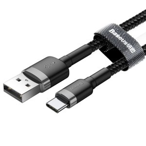 Nabíjecí a datový odolný kabel Baseus USB na USB-C, 2,4A, 1m