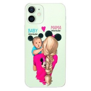 Plastové pouzdro iSaprio - Mama Mouse Blonde and Boy - iPhone 12 mini