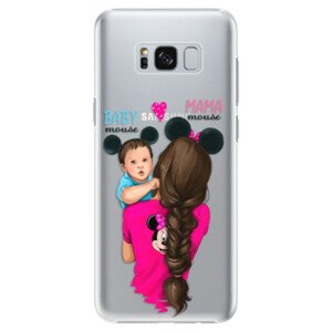 Plastové pouzdro iSaprio - Mama Mouse Brunette and Boy - Samsung Galaxy S8