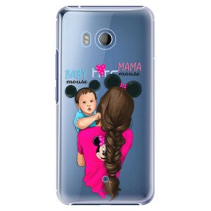 Plastové pouzdro iSaprio - Mama Mouse Brunette and Boy - HTC U11