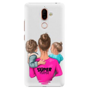 Plastové pouzdro iSaprio - Super Mama - Boy and Girl - Nokia 7 Plus