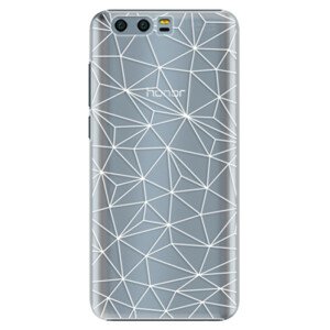 Plastové pouzdro iSaprio - Abstract Triangles 03 - white - Huawei Honor 9