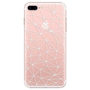 Plastové pouzdro iSaprio - Abstract Triangles 03 - white - iPhone 7 Plus