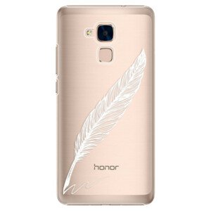 Plastové pouzdro iSaprio - Writing By Feather - white - Huawei Honor 7 Lite