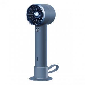 Baseus Flyer Turbine ruční / stolní ventilátor + kabel USB / USB-C, modrý (ACFX010103)