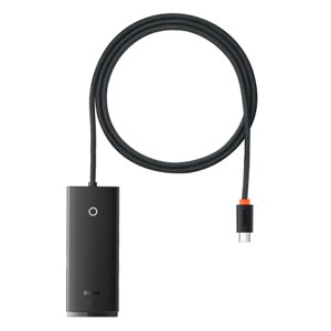 Baseus Lite HUB adaptér USB-C - 4x USB 1m, černý (WKQX030401)