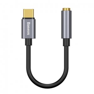 Baseus L54 adaptér USB-C / 3.5mm mini jack, šedý (CATL54-0G)