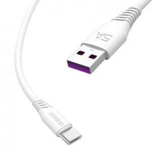 Dudao L2T kabel USB / USB-C 5A 1m, bílý (L2T 1m white)