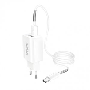 Dudao A2EU Home Travel nabíječka 2x USB 2.4A + USB C kabel, bíla