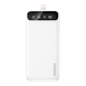 Dudao K8s+ Power Bank 30000mAh 3x USB + LED lampa, bílý (K8s+ white)
