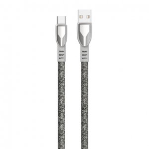 Dudao Zinc Alloy kabel USB / USB-C 5A 1m, šedý (L3PROT gray)