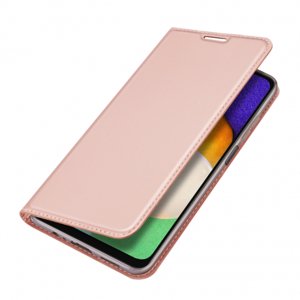 DUX DUCIS Skin Pro knížkové kožené pouzdro na Samsung Galaxy A13 5G, růžové