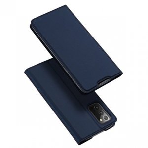DUX DUCIS Skin X knížkové kožené pouzdro na Samsung Galaxy Note 20, modré