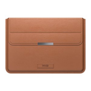 INVZI Leather Sleeve obal na MacBook Pro / Air 15 - 16'', hnědý (CA121)