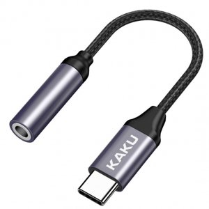 KAKU Audio Converter adaptér USB-C / 3.5mm mini jack, černý (KSC-428)