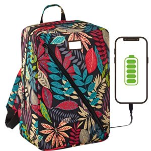 MG Bcross batoh s vestavěným USB kabelem 20L, color leaves