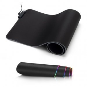 MG herní podložka pod myš, RGB LED, 80x30 cm, černá
