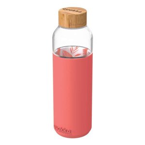 Quokka Flow skleněná láhev 660 ml, pink botanical