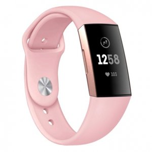 BStrap Silicone (Large) řemínek na Fitbit Charge 3 / 4, sand pink (SFI007C11)