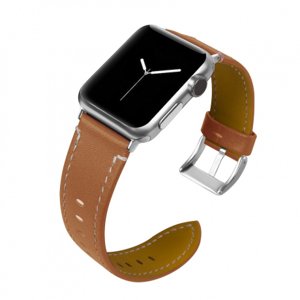 BStrap Leather Italy řemínek na Apple Watch 42/44/45mm, Brown (SAP001C06)