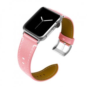 BStrap Leather Italy řemínek na Apple Watch 42/44/45mm, Pink (SAP001C07)