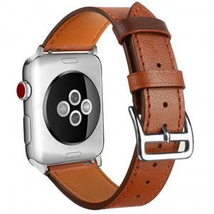 BStrap Leather Rome řemínek na Apple Watch 42/44/45mm, Brown (SAP002C06)