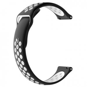 BStrap Silicone Sport řemínek na Samsung Galaxy Watch 3 41mm, black/white (SXI001C0401)