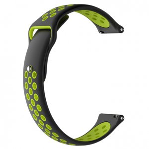 BStrap Silicone Sport řemínek na Samsung Galaxy Watch 3 41mm, black/green (SXI001C0101)