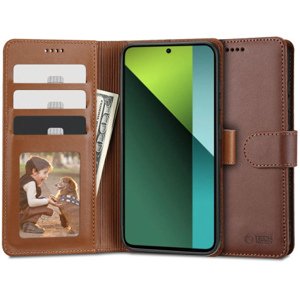 Tech-Protect Wallet knížkové pouzdro na Xiaomi Redmi Note 13 Pro 5G / Poco X6 5G, hnědé