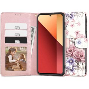 Tech-Protect Wallet knížkové pouzdro na Xiaomi Redmi Note 13 Pro 4G, blossom flower