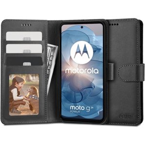 Tech-Protect Wallet knížkové pouzdro na Motorola Moto G24 / G24 Power / G04, černé
