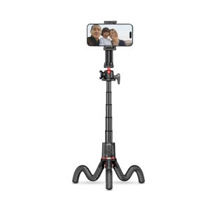 Tech-Protect L07S Flexible bluetooth selfie tyč se stativem, černá