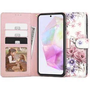 Tech-Protect Wallet knížkové pouzdro na Samsung Galaxy A35 5G, blossom flower
