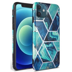Tech-Protect Marble kryt na iPhone 12 mini, modrý
