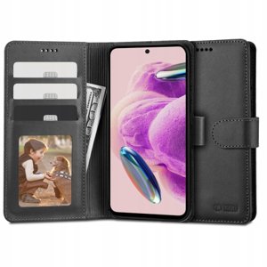 Tech-Protect Wallet knížkové pouzdro na Xiaomi Redmi Note 12S, černé