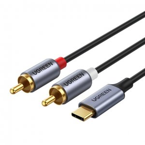 Ugreen CM451 audio kabel USB-C / 2x RCA M/M 1.5m, šedý (20193 CM451)