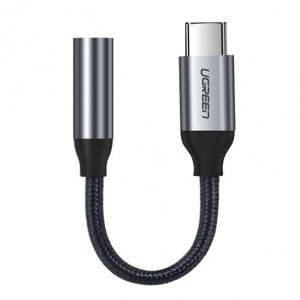 Ugreen AV142 adaptér 3,5mm jack / USB-C 10cm, šedý (30632)