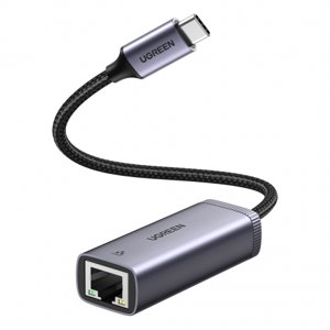 Ugreen CM483 externí síťový adaptér USB-C / RJ45, šedý (40322 CM483)
