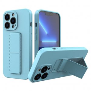 MG Kickstand silikonový kryt na iPhone 13, modrý