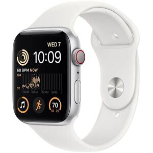 Apple Watch SE (2022) Cellular 44mm barva Silver Aluminum Case / Sport Band White