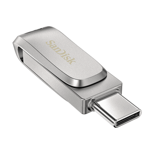 SanDisk Ultra Dual Drive Luxe/64GB/150MBps/USB 3.1/USB-A + USB-C/Stříbrná SDDDC4-064G-G46