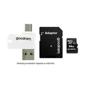 GOODRAM microSDXC karta 64GB M1A4 All-in-one (R:100/W:10 MB/s), UHS-I Class 10, U1 + Adapter + OTG c